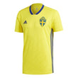Sweden Home Mens Short Sleeve Jersey 2018