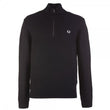 Mens Zip Neck Rib Jumper