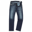 Mens Belther Regular Slim-Tapered Dark Blue Jeans