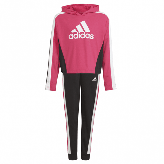 Girls Colorblock Crop Top Track Suit