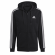 Mens Essentials Fleece 3-Stripes Full-Zip Hoodie
