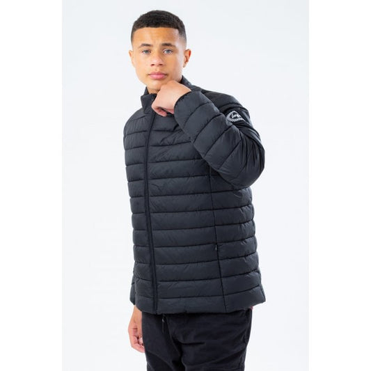 Kids Black Lightweight Puffer Jacket