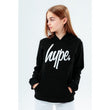 Kids Black Script Hoodie