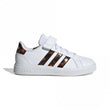 Kids Grand Court Lifestyle Court Elastic Lace and Top Strap Shoes (Sizes 10c-2.5)