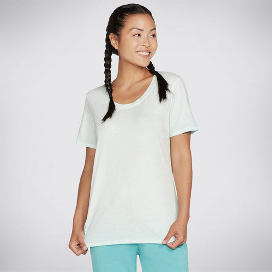 Womens Diamond Wash Scoop Neck T-Shirt