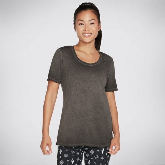 Womens Diamond Wash Scoop Neck T-Shirt