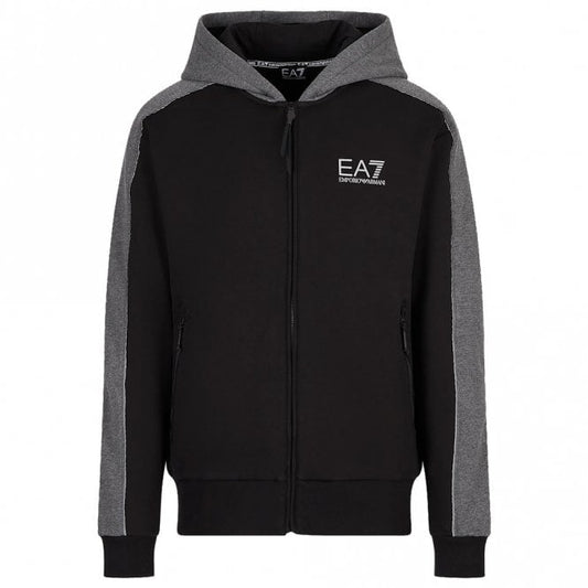 Mens Athletic Colour Block Hooded Sweatshirt