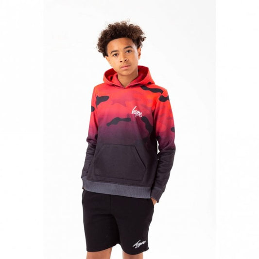Boys Fade Script Camo Hoodie