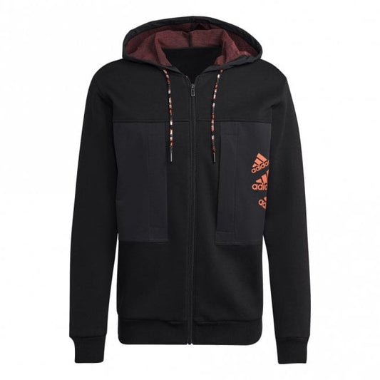 Mens Essentials BrandLove Fleece Full-Zip Hoodie