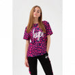 Girls Purple Neon Cheetah Foil Script T-Shirt