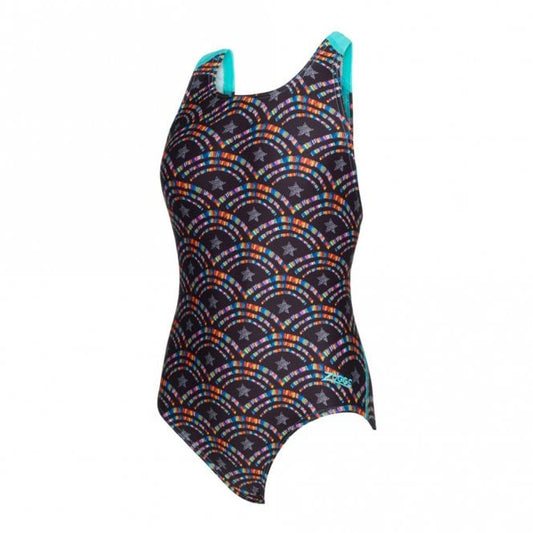 Girls Mystic Rainbow Flyback One Piece Swimsuit