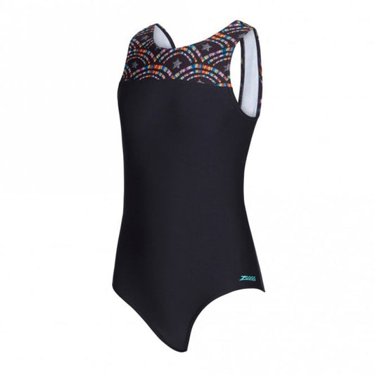 Girls Mystic Rainbow Infinity Back One Piece Swimsuit