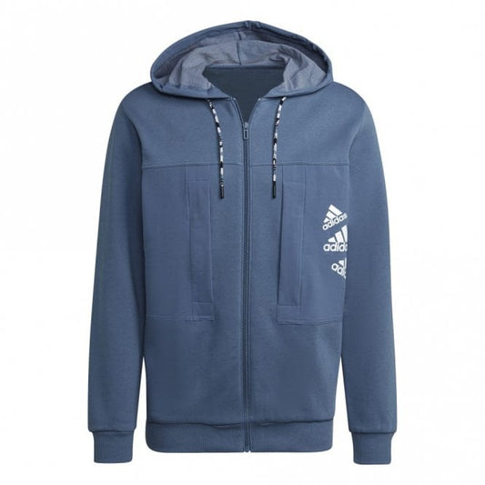 Mens Essentials BrandLove Fleece Full-Zip Hoodie