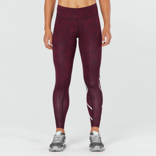 Womens Mid-Rise Full-Length Print Compression Tight