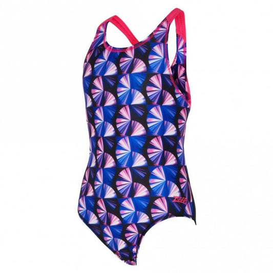 Girls Disco Fan One Piece Flyback Swimsuit