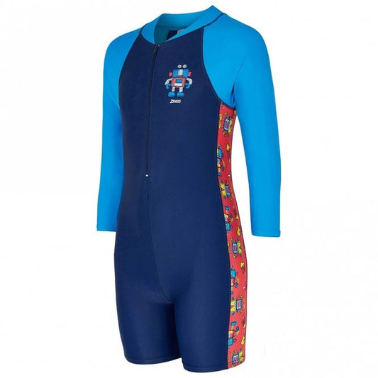 Boys Robots Long Sleeve All in One Suit
