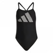 Womens 3 Bar Logo Print Swimsuit