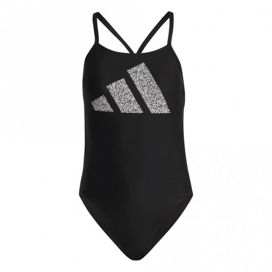 Womens 3 Bar Logo Print Swimsuit