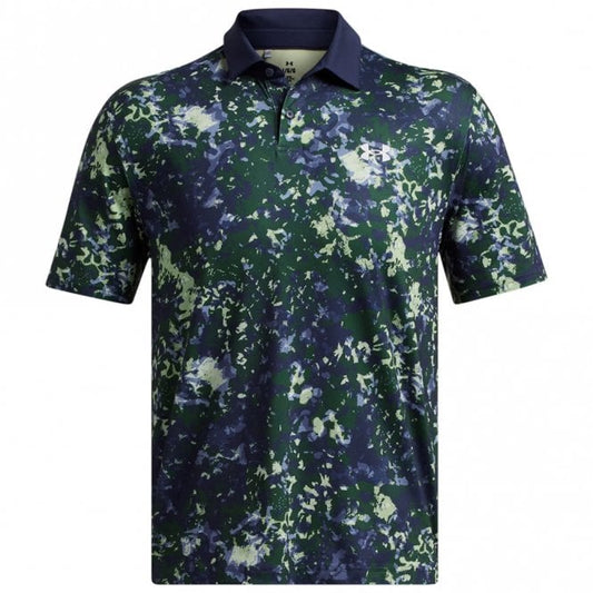 Mens Tee To Green Printed Polo