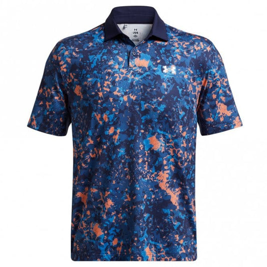 Mens Tee To Green Printed Polo