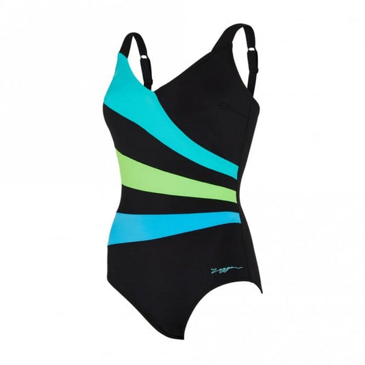 Womens Wrap Panel Adjustable Classic Back Swimsuit