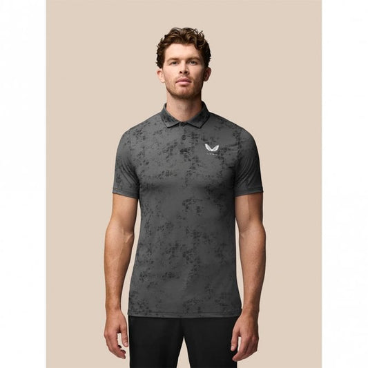 Mens AerTek Geo Print Short Sleeve Golf Polo