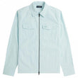 Mens Textured Zip-Through Overshirt