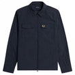 Mens Textured Zip-Through Overshirt