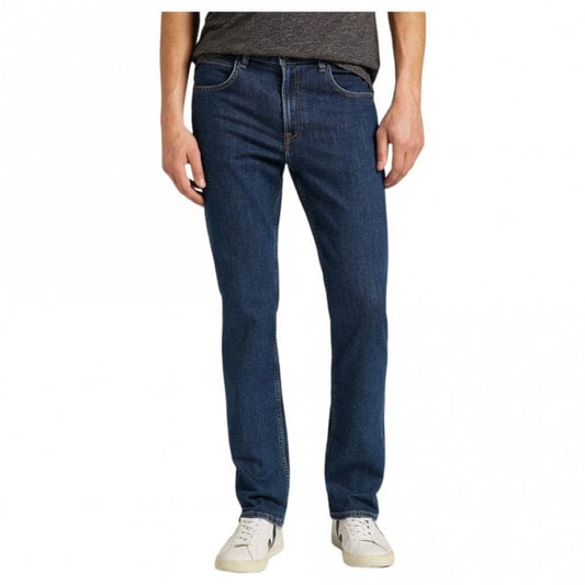 Mens Brooklyn Straight In Dark Stonewash Jeans