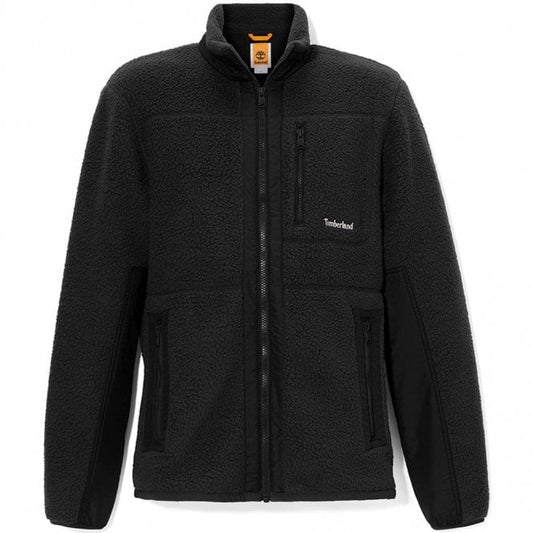 Mens Mix Media High Pile Sherpa Fleece Jacket