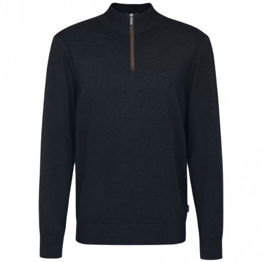 Mens Knit Troyer 1/4 Zip Sweatshirt