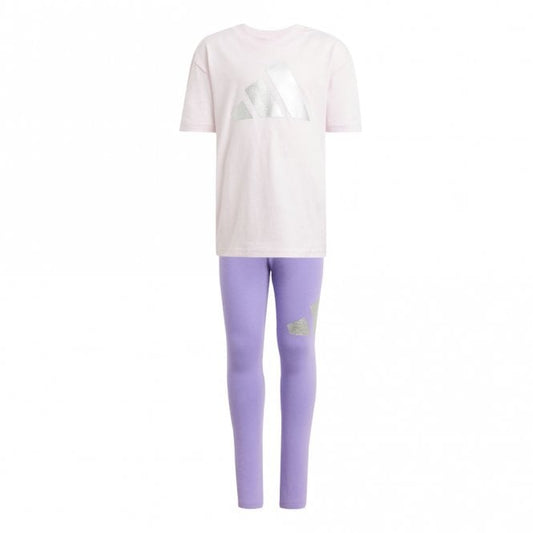 Girls Seasonal Essentials Glam Cotton T-Shirt & Tights Set