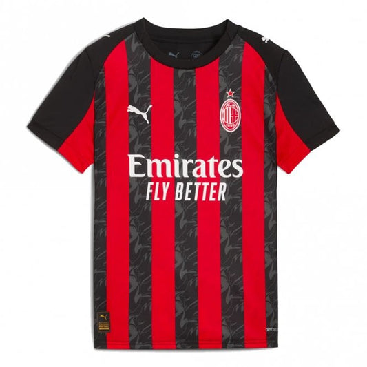 AC Milan Home Junior Short Sleeve Jersey 2025/2026