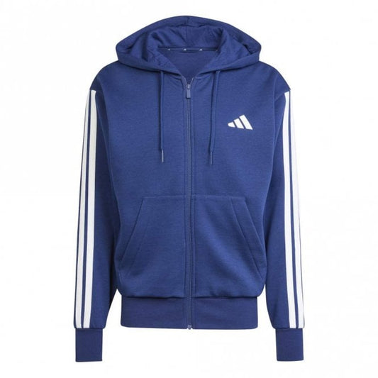 Mens Essentials 3-Stripes Fleece Hoodie