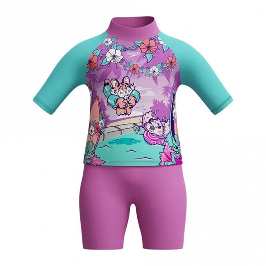 Infant Girls Learn to Swim Sun Protection Top & Shorts