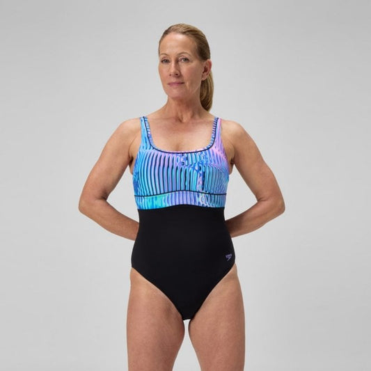 Womens Shaping Printed Contour Eclipse Swimsuit