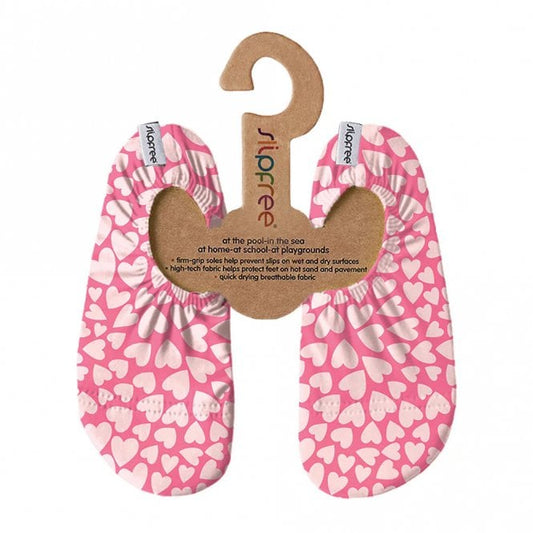 Girls Cherish Pink Hearts Swim Shoes