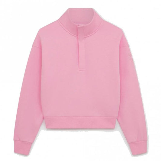 Womens Daily Snap Collar Sweatshirt