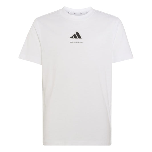 Adidas Boys Slogan Single Jersey T-Shirt