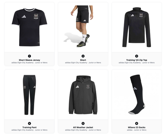 Elgin City Merchandise Elgin City FC New Player Kit