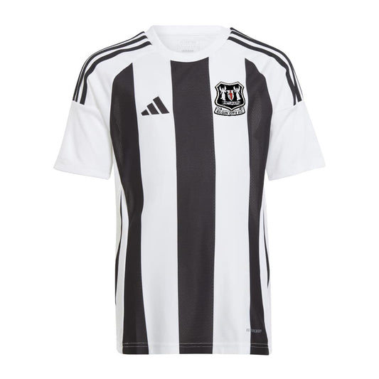 adidas Elgin City Academy Junior Striped Short Sleeve Jersey