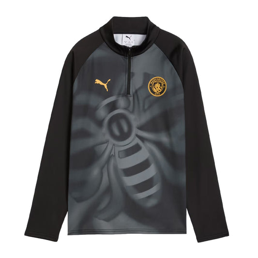 Puma Manchester City Youth Quarter-Zip Warm-Up Top