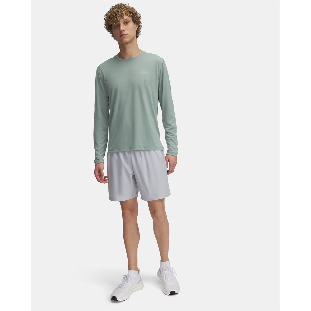 Under Armour Mens Launch 7 Inch Short Grey Front Far View